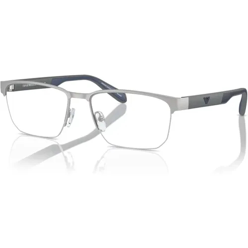 Matte Silver Brillen Gestelle Sonnenbrille - Emporio Armani - Modalova