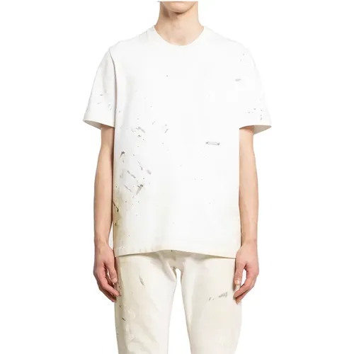 Bemaltes Tee mit All-Over-Fleckenmuster , Herren, Größe: M - Helmut Lang - Modalova