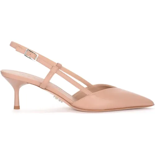 Nude Leather Chantal Sandal with Buckle , female, Sizes: 8 UK - Sergio Levantesi - Modalova