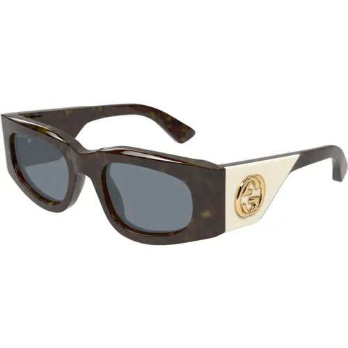 Stilvolle Sonnenbrille in Schwarz , Damen, Größe: 51 MM - Gucci - Modalova