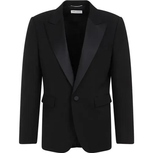 Wool Tuxedo Jacket , male, Sizes: L - Saint Laurent - Modalova