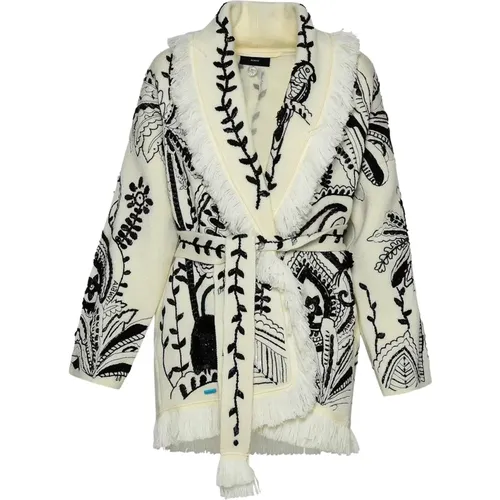 Lana Bianco Knitwear Cardigan , female, Sizes: S - Alanui - Modalova