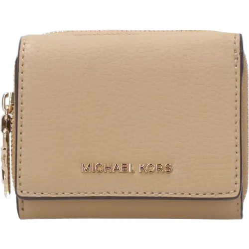 Grained Leather Wallet with Logo Detail , female, Sizes: ONE SIZE - Michael Kors - Modalova