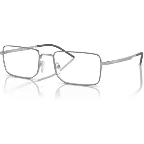 Stylish Eyewear Frames in Matte Silver , unisex, Sizes: 56 MM - Emporio Armani - Modalova