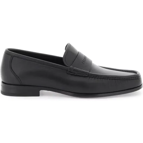 Logo Loafers mit Moc , Herren, Größe: 40 EU - Salvatore Ferragamo - Modalova