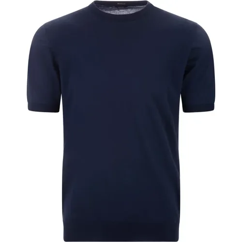 Cotton Knit Crew Neck T-shirt , male, Sizes: L, S, 2XL, XL, M - Kiton - Modalova