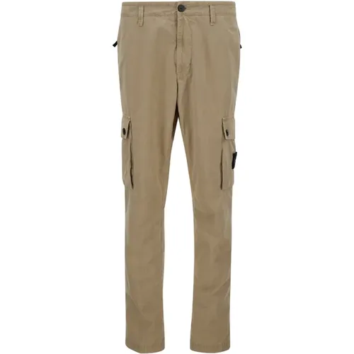 Sanded Cotton Trousers , male, Sizes: W31, W30, W33, W32, W34 - Stone Island - Modalova