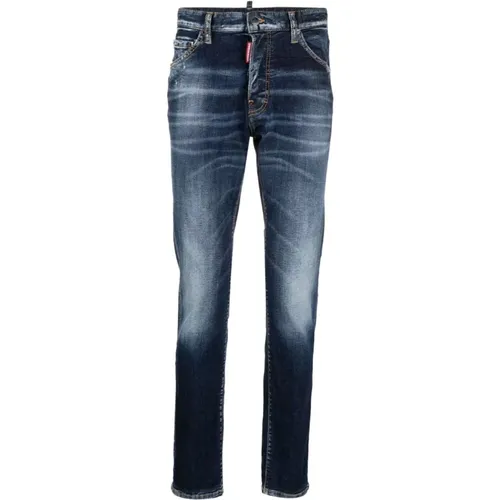 Slim-Fit Jeans with Whiskering Effect , male, Sizes: 2XL - Dsquared2 - Modalova