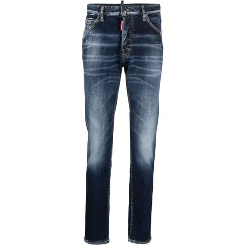 Slim-Fit Jeans with Whiskering Effect , male, Sizes: L, 2XL, S, M, XL, 3XL - Dsquared2 - Modalova