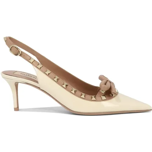 Rockstud Bow Slingback Pumps - Valentino Garavani - Modalova