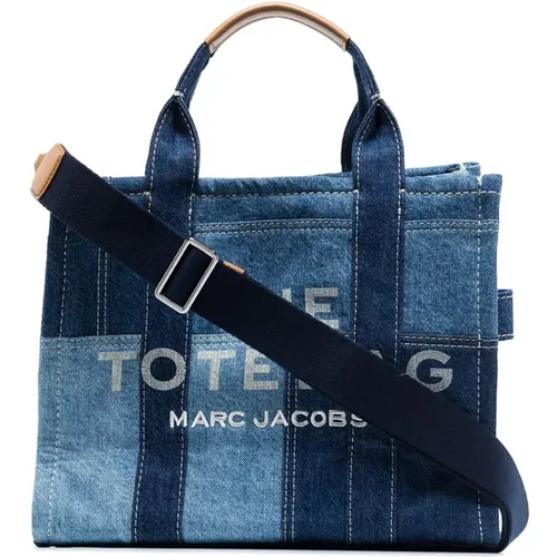 Denim Tote Tasche Patchwork Design , Damen, Größe: ONE Size - Marc Jacobs - Modalova