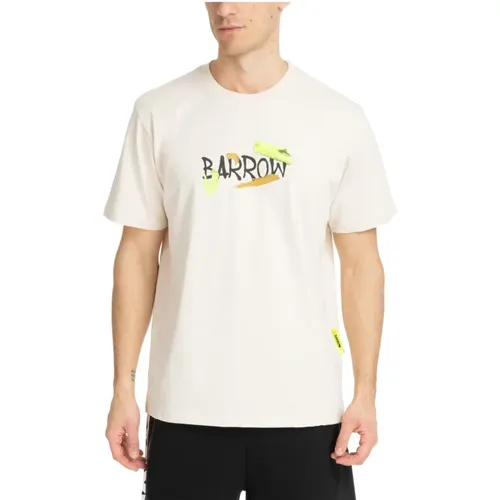 Gemustertes Logo T-Shirt , Herren, Größe: S - Barrow - Modalova