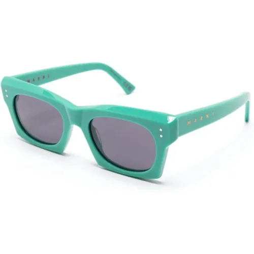 Grüne Sonnenbrille für den täglichen Gebrauch , Damen, Größe: 52 MM - Marni - Modalova