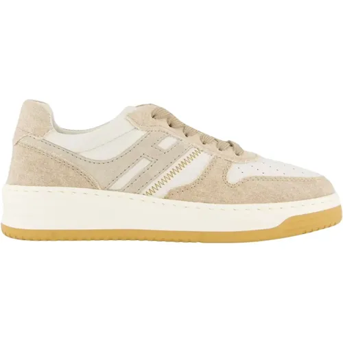 Sneaker White/Beige Casual , female, Sizes: 4 1/2 UK - Hogan - Modalova