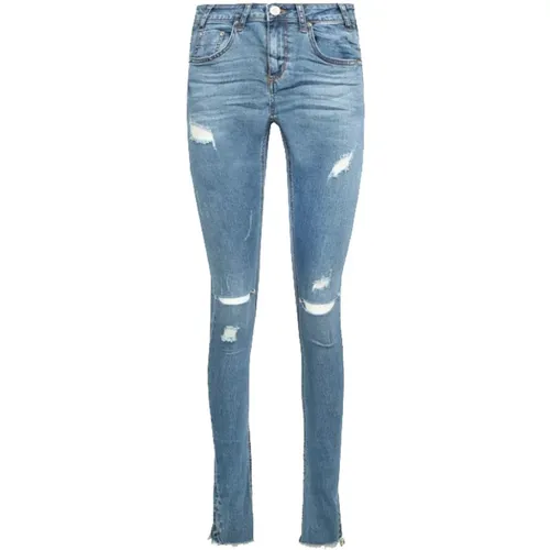 Denim Skinny Jeans mit Knieschnitten , Damen, Größe: W29 - One Teaspoon - Modalova