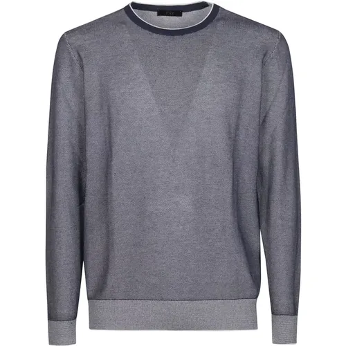 Light /White Oxford Sweater , male, Sizes: M, L, S, 2XL - Fay - Modalova