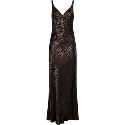 Leopard Jacquard Braunes Kleid - alexander mcqueen - Modalova