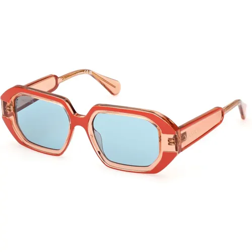 Womens Sunglasses Square Transparent , female, Sizes: 51 MM - Max & Co - Modalova
