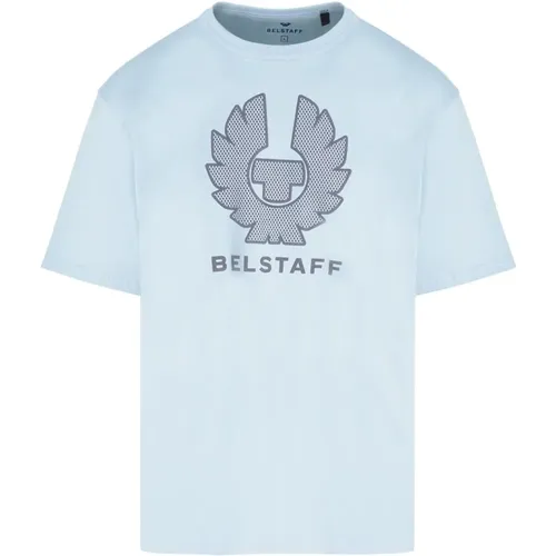 Hex Phoenix T-Shirt in Sky Color , male, Sizes: 2XL - Belstaff - Modalova
