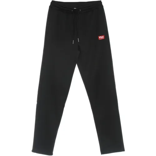 Schwarze Tapered Track Hose , Herren, Größe: L - Fila - Modalova