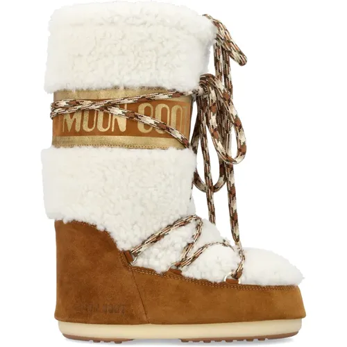 Natural Shearling Closed Shoes Aw24 , female, Sizes: 6 UK, 2 UK - moon boot - Modalova