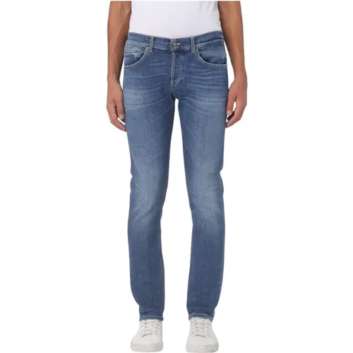 Washed Denim George Pants , male, Sizes: W34, W31, W33, W35, W38, W36 - Dondup - Modalova