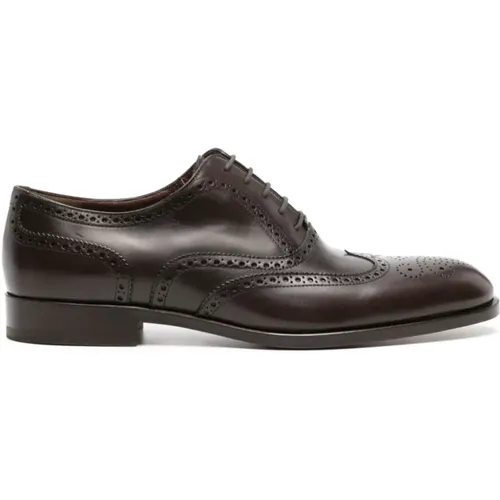 Leder Brogues Schuhe , Herren, Größe: 43 EU - Fratelli Rossetti - Modalova