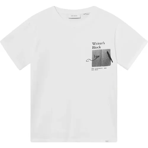 Kunstdruck Baumwoll T-Shirt , Herren, Größe: S - Les Deux - Modalova