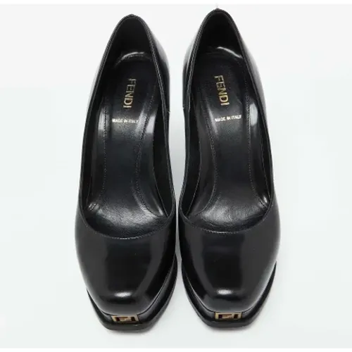 Pre-owned Leather heels , female, Sizes: 4 UK - Fendi Vintage - Modalova