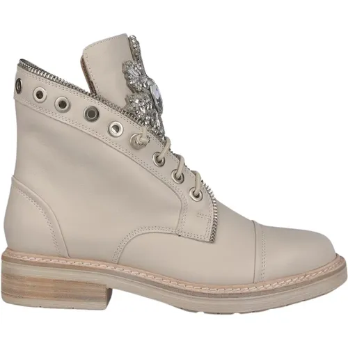Studded Leather Ankle Boots , female, Sizes: 6 UK - Alma en Pena - Modalova