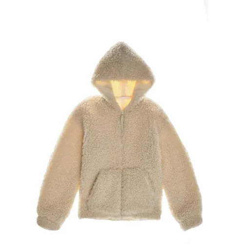 Fluffy Shearling Hooded Coat , female, Sizes: S - Helmut Lang - Modalova