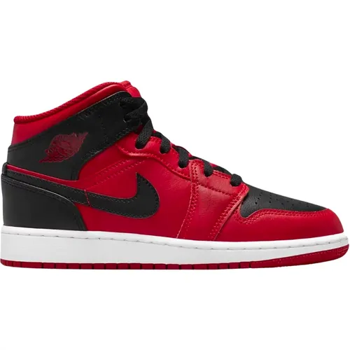 Limitierte Auflage Air Jordan 1 Mid Reverse Bred , Damen, Größe: 38 1/2 EU - Nike - Modalova