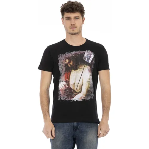 Casual Rundhals Bedrucktes T-Shirt , Herren, Größe: S - Trussardi - Modalova