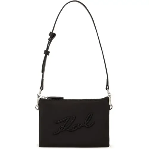 Logo-Embroidered Shoulder Bag , female, Sizes: ONE SIZE - Karl Lagerfeld - Modalova