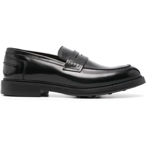 Schwarzer Penny Adler Loafer Schuh , Herren, Größe: 41 1/2 EU - Doucal's - Modalova