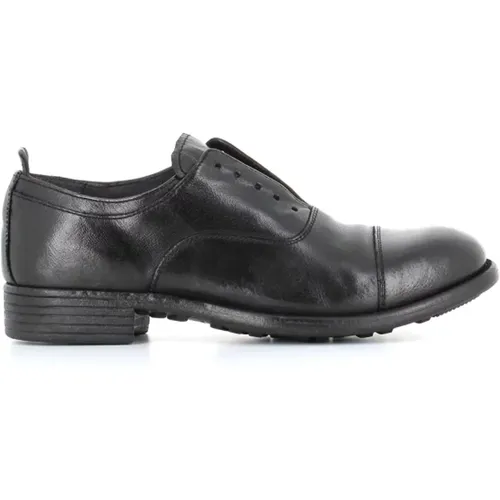 Schwarze Leder Derby Schuhe , Damen, Größe: 37 EU - Officine Creative - Modalova