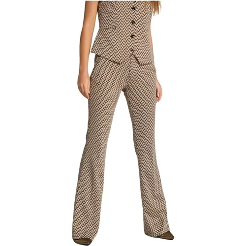 Chino Hose mit Hahnentrittmuster Slim Fit , Damen, Größe: XS - Mason's - Modalova