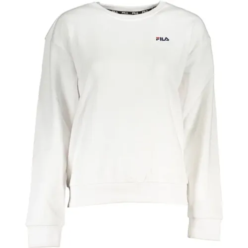 Bio-Baumwoll-Sweatshirt, Besticktes Logo , Damen, Größe: XL - Fila - Modalova