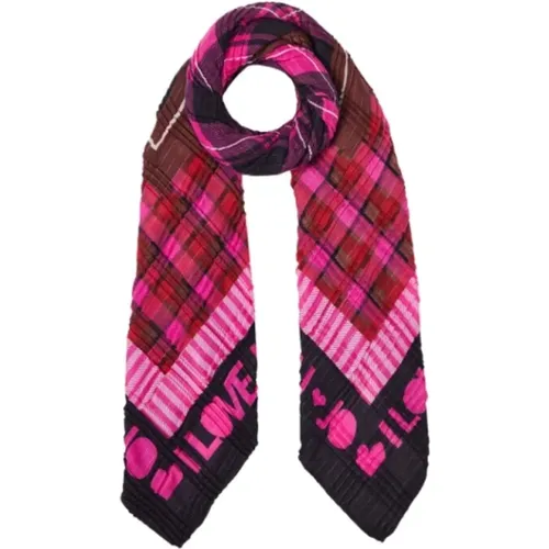 Check Plisse Foulard , female, Sizes: ONE SIZE - Liu Jo - Modalova