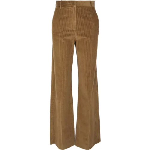 High Waist Cotton Trousers , female, Sizes: S - Max Mara Weekend - Modalova