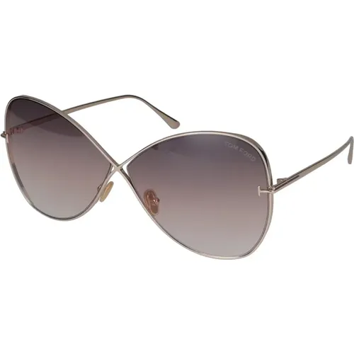 Stylische Sonnenbrille Ft0842 , Damen, Größe: 66 MM - Tom Ford - Modalova