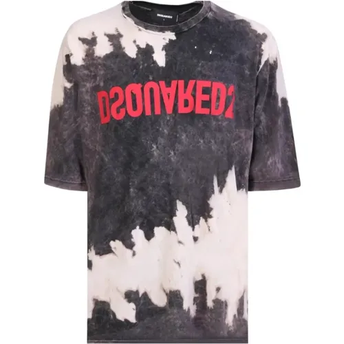 Trendiges Tie Dye T-Shirt , Herren, Größe: XS - Dsquared2 - Modalova