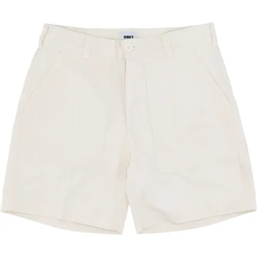 Utility Twill Short Pants , male, Sizes: W31, W33, W30, W29, W32, W34, W36 - Obey - Modalova