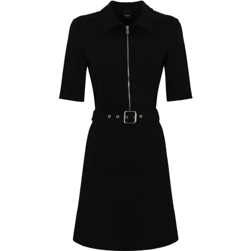 Schwarzes Kurzes Kleid mit Reißverschluss , Damen, Größe: 2XS - pinko - Modalova