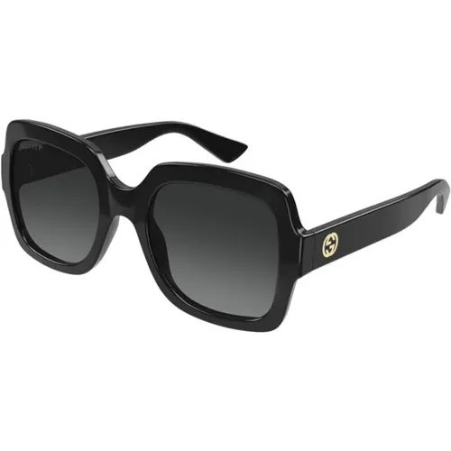 Quadrache Oversized Sonnenbrille mit polarisierten grauen Gläsern - Gucci - Modalova