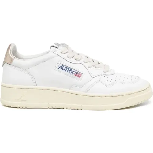 Weiße Medalist Low Top Sneakers , Damen, Größe: 37 EU - Autry - Modalova