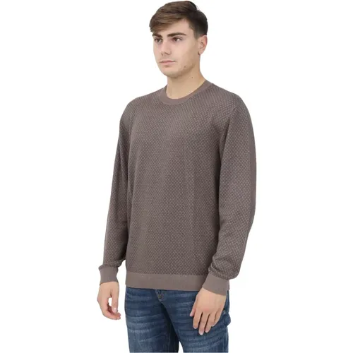 Geometrischer Brauner Pullover - Armani Exchange - Modalova