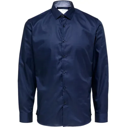 Blaues Klassisches Hemd , Herren, Größe: 3XL - Selected Homme - Modalova