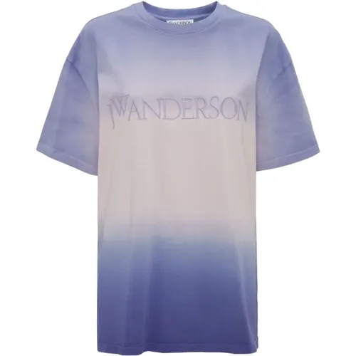 T-Shirt mit Farbverlauf aus Baumwolle - JW Anderson - Modalova