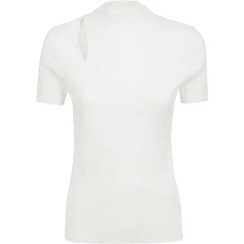 Ivory Top Composition Viscose Nylon China , female, Sizes: L - Diane Von Furstenberg - Modalova